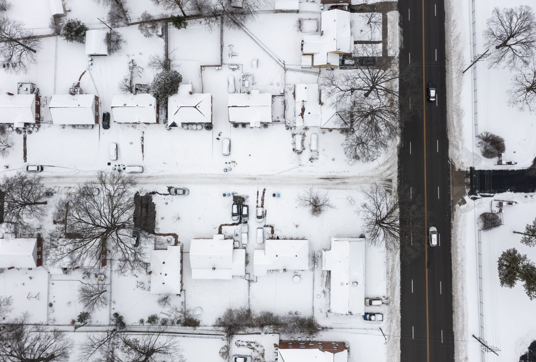 Road conditions vary after snow storm